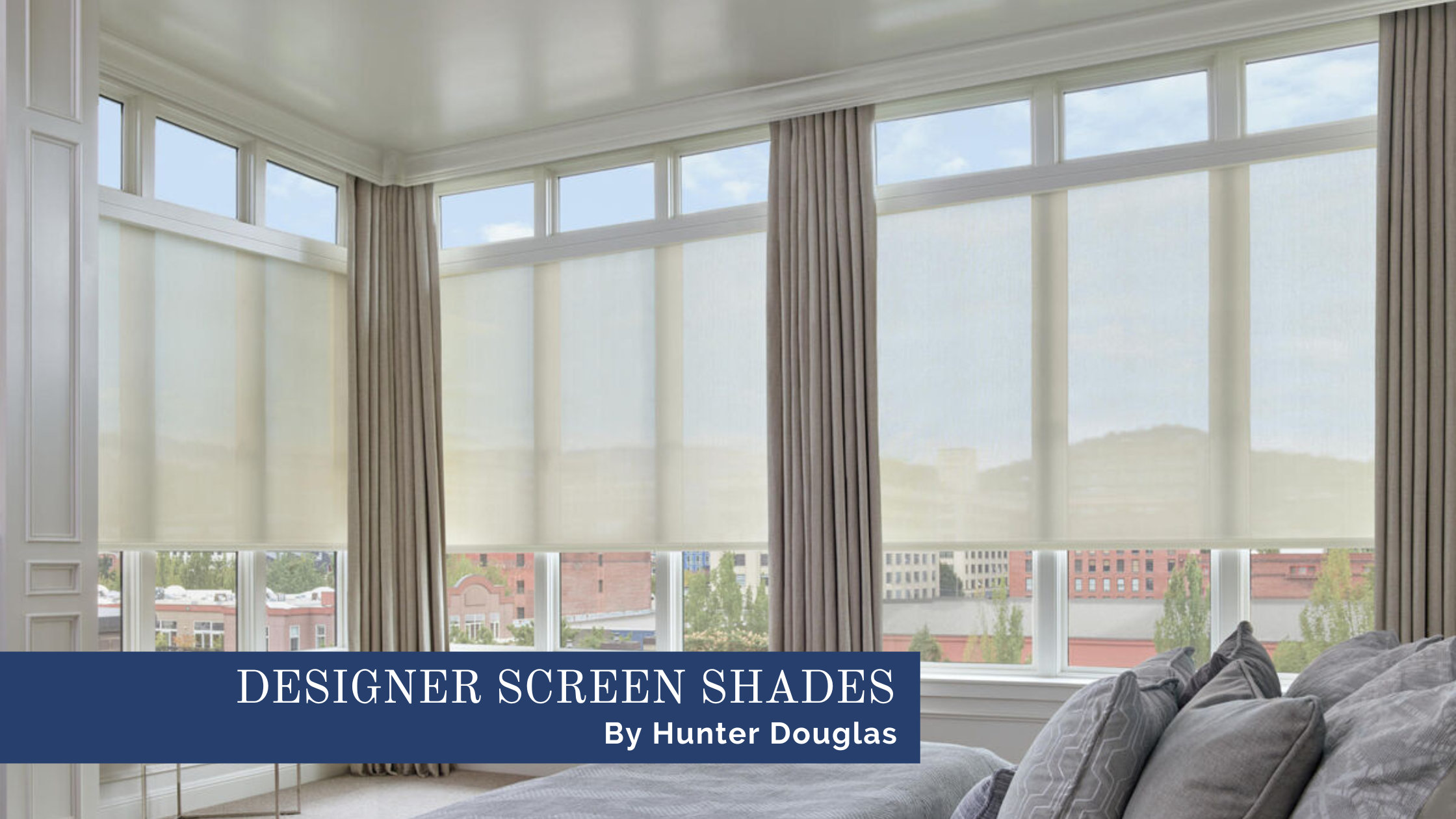 Hunter Douglas Design StudioTM Roller Shades, solar shades from JC Licht near Chicago, Illinois (IL), midwest
