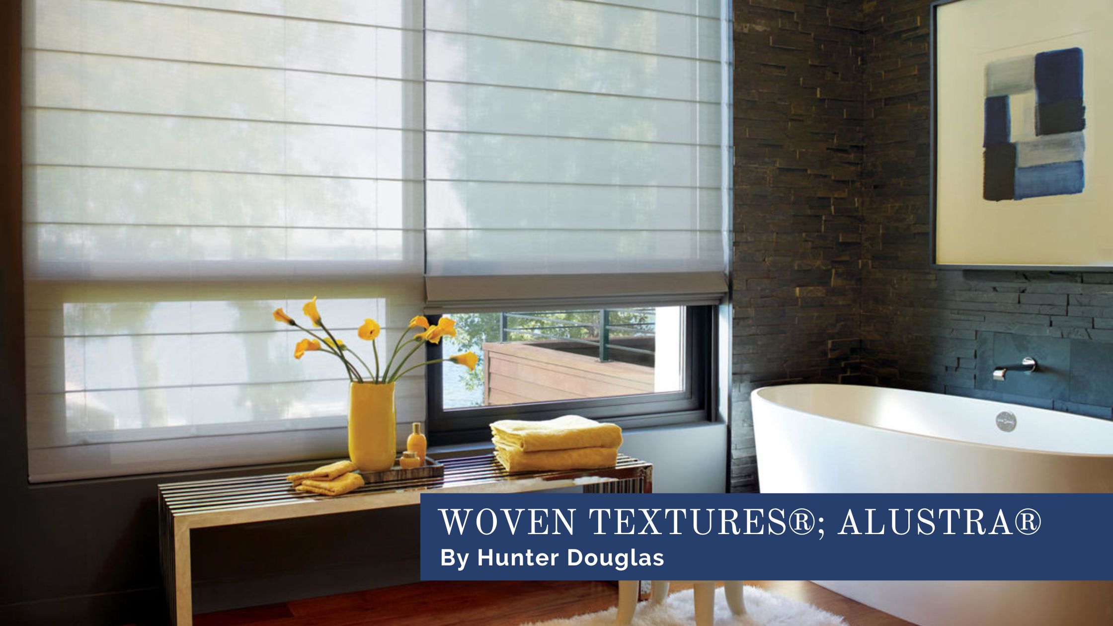 Hunter Douglas Woven Textures®; Alustra® window shades, Wabi-Sabi design, Wabi-Sabi interior design near Chicago, Illinois (IL)