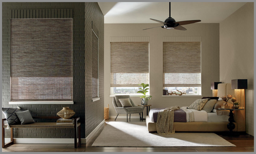 Hunter Douglas Provenance® Woven Wood Blinds, natural wood interior design near Chicago, Illinois (IL) and Midwest