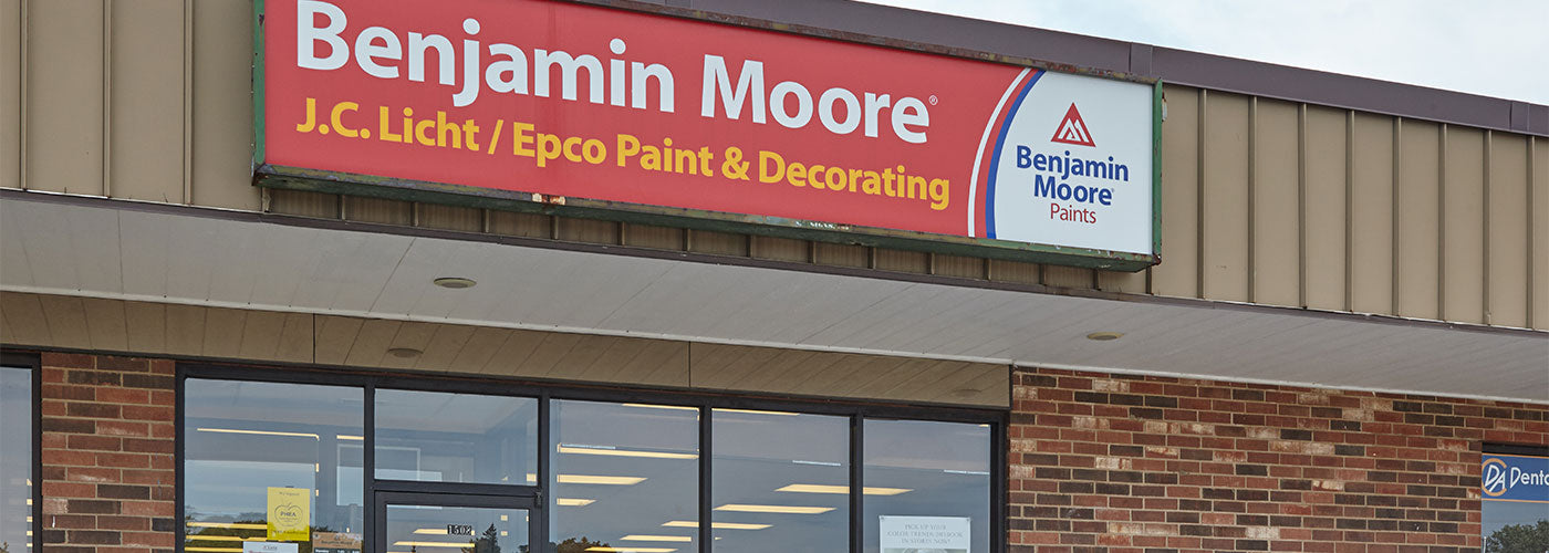 Exterior of JC Licht's Mount Prospect paint store in Illinois.
