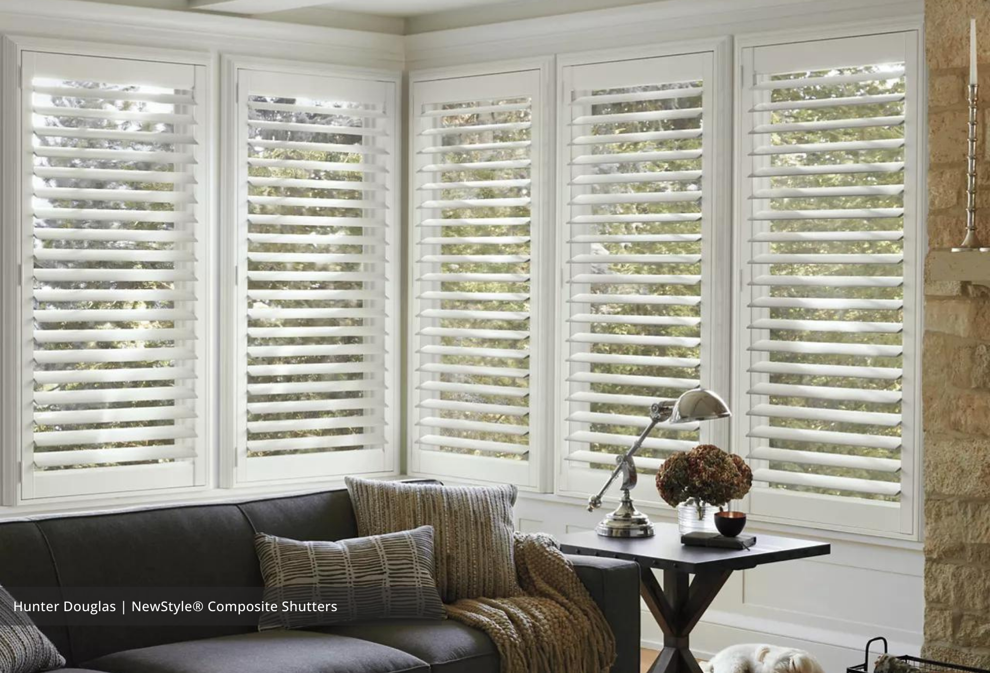 Hunter Douglas Shutters available at JC Licht.