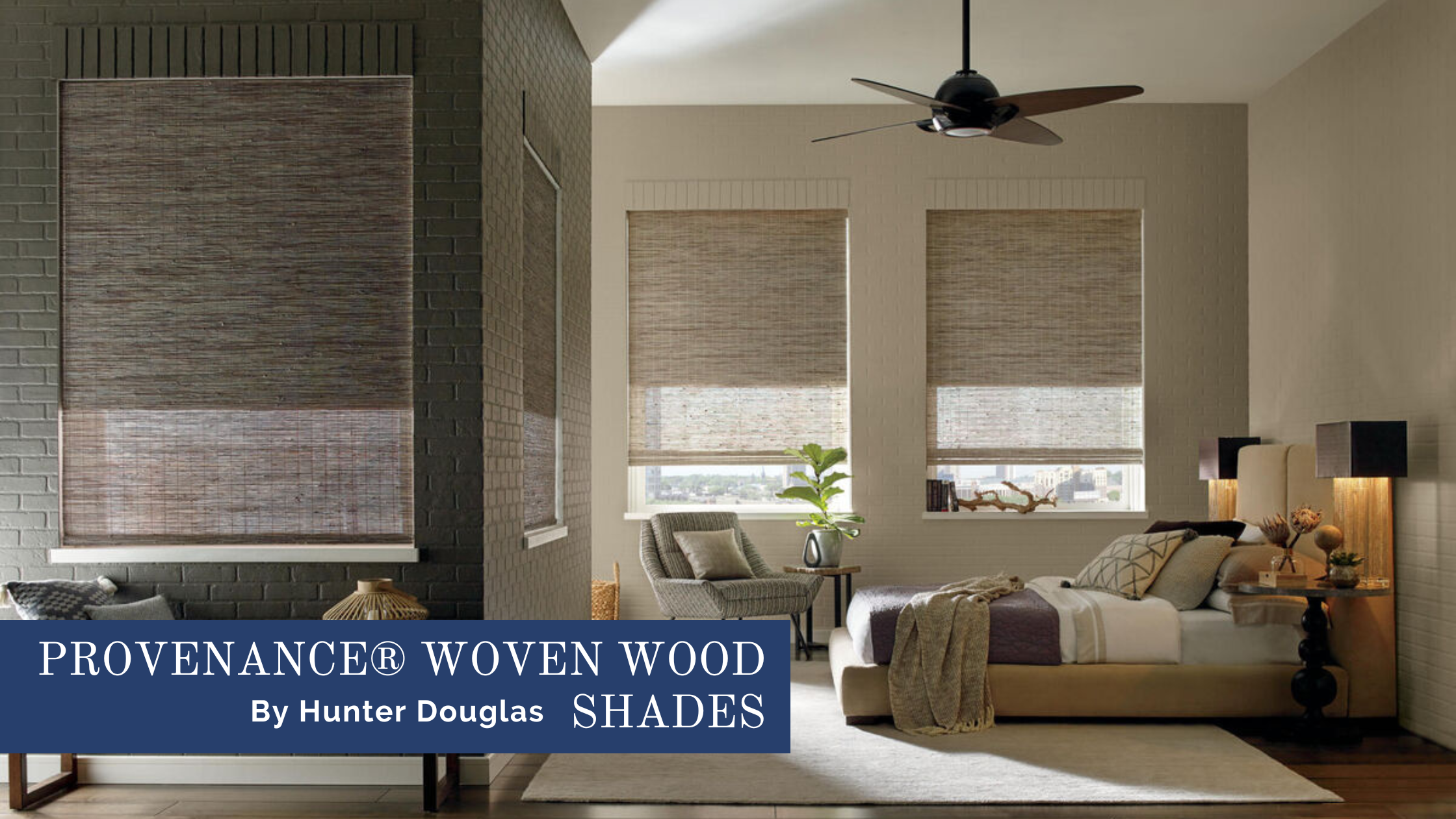 organic color, JC Licht, Hunter Douglas Provenance® Woven Wood Shades near Chicagoland, IL
