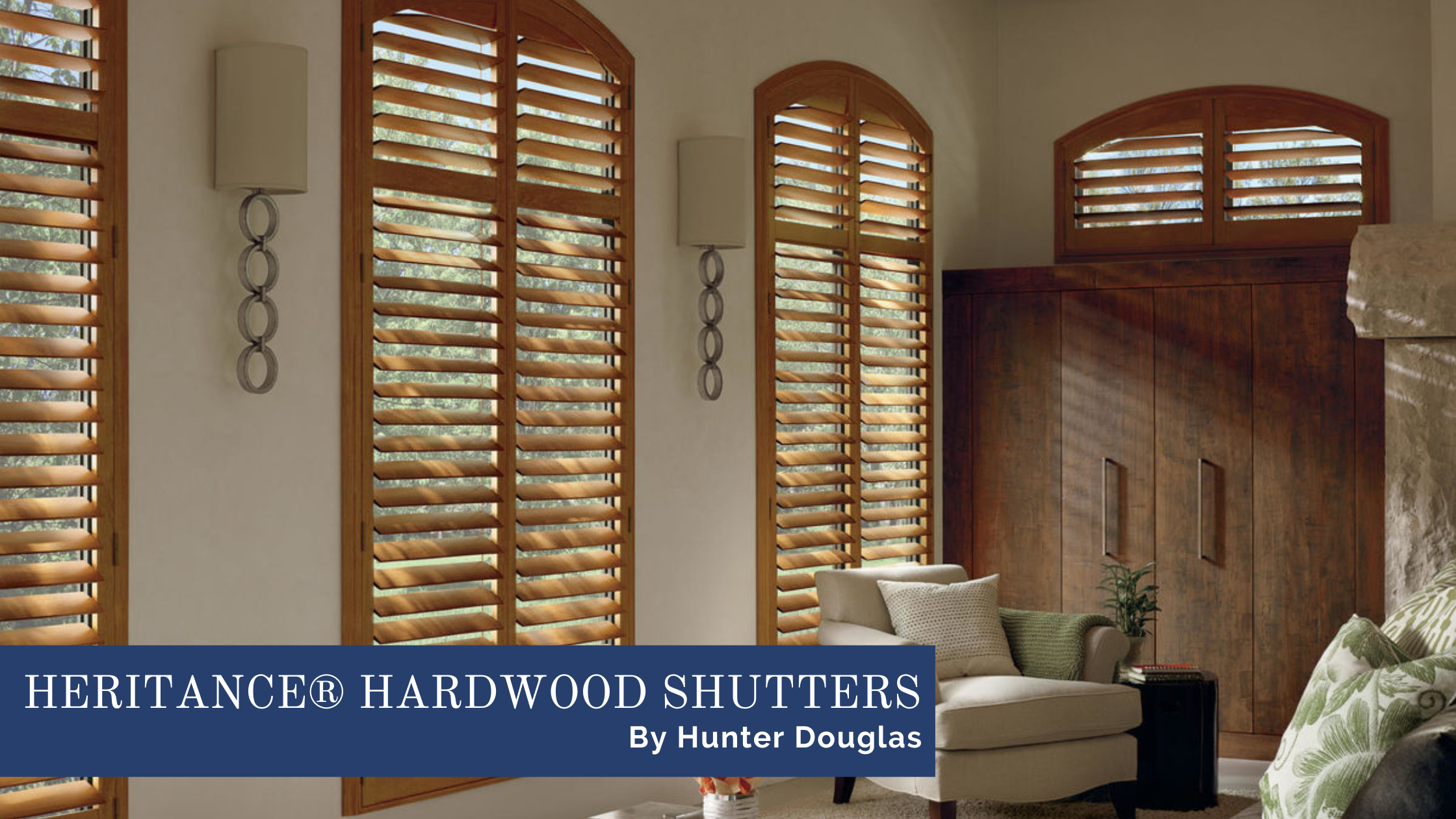 Hunter Douglas Heritance™ shutters, plantation shutters, window shutters near Chicago, Illinois (IL) and midwest