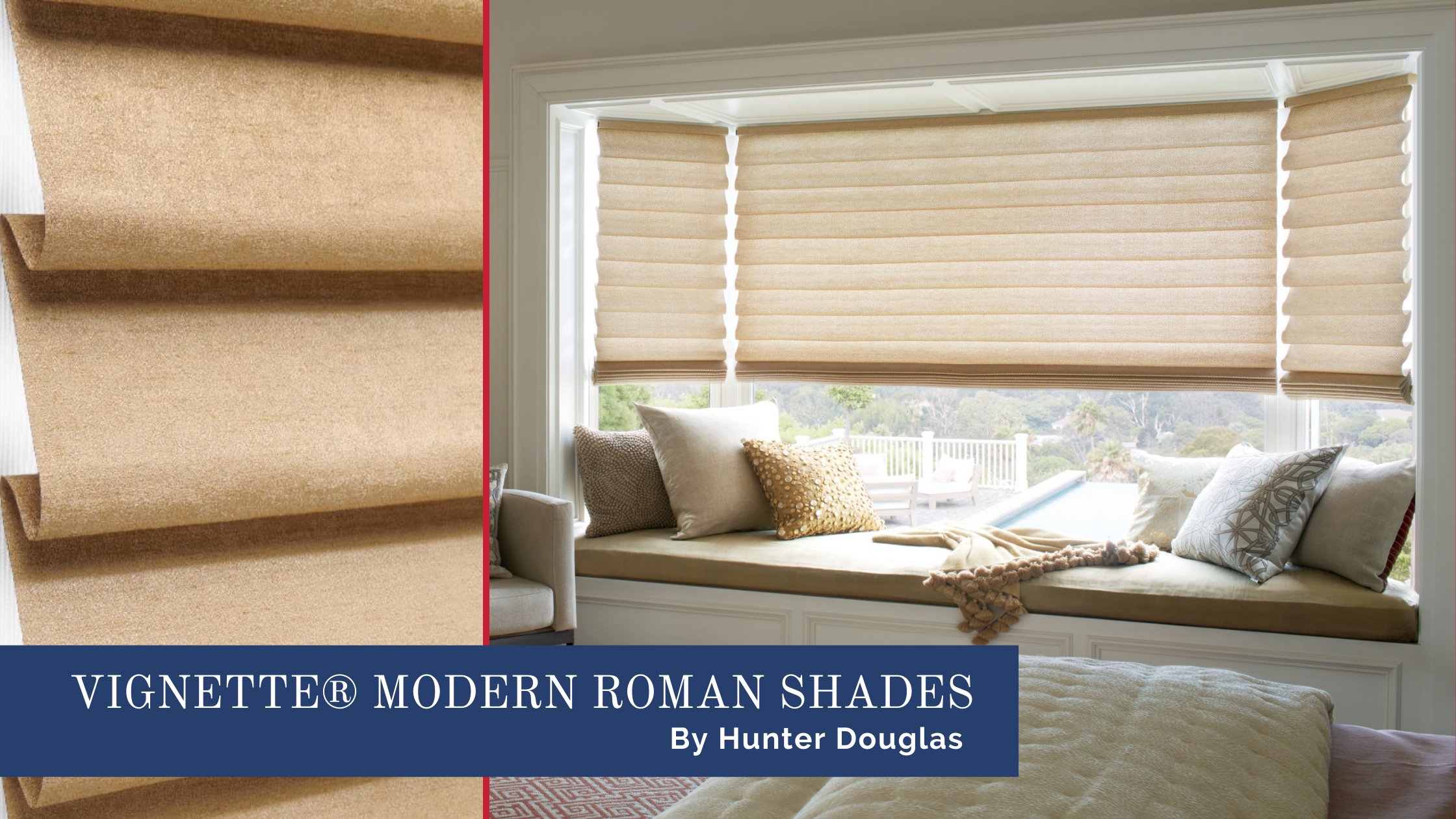 Hunter Douglas Vignette® Roman Shades, Roman blinds, blackout Roman  shades near Chicago, Illinois (IL) and midwest