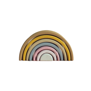 wooden stacking rainbow pastel