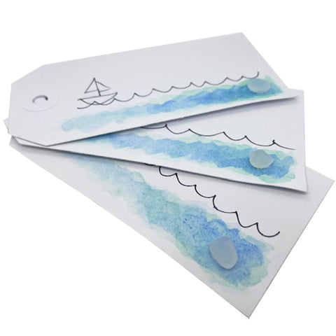 sea glass gift tags pack of 3 kriket broadhurst jewellery Australia