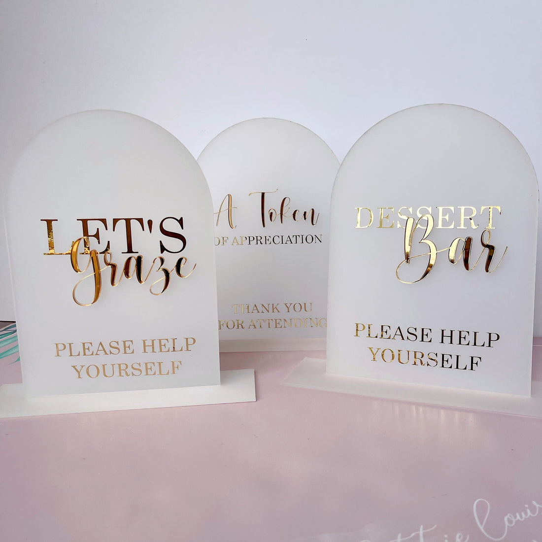 Semi Circle Acrylic Signage – Lottie Louise Designs