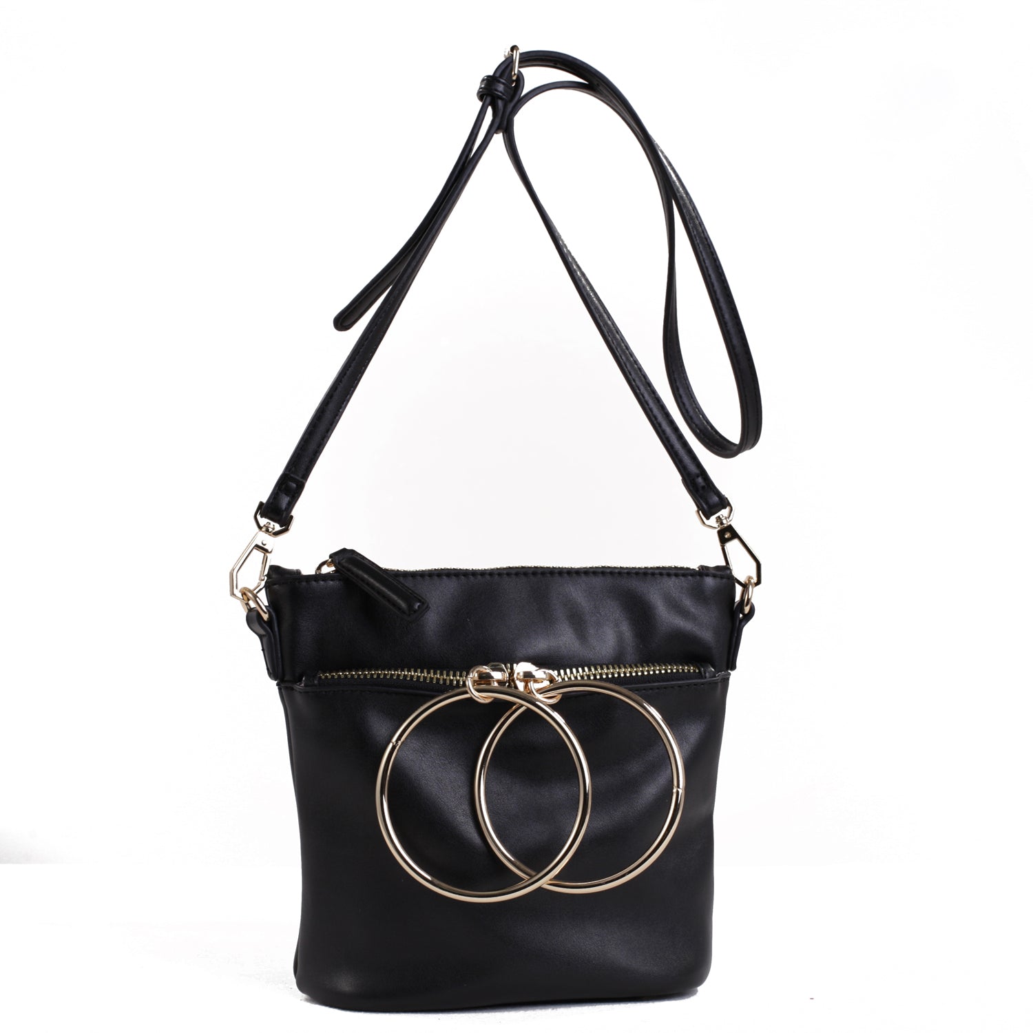 Double Ring Medium Bucket Bag
