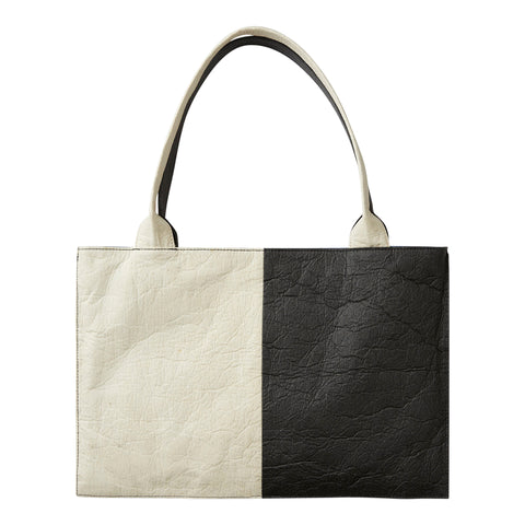 HOZEN Colorblock Tote • Charcoal + Natural