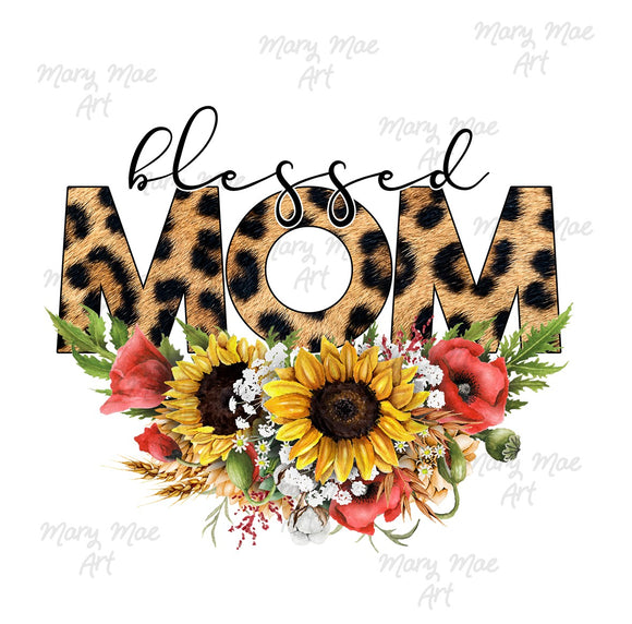 Blessed Mom, Sunflower, Leopard - Sublimation Transfer ...