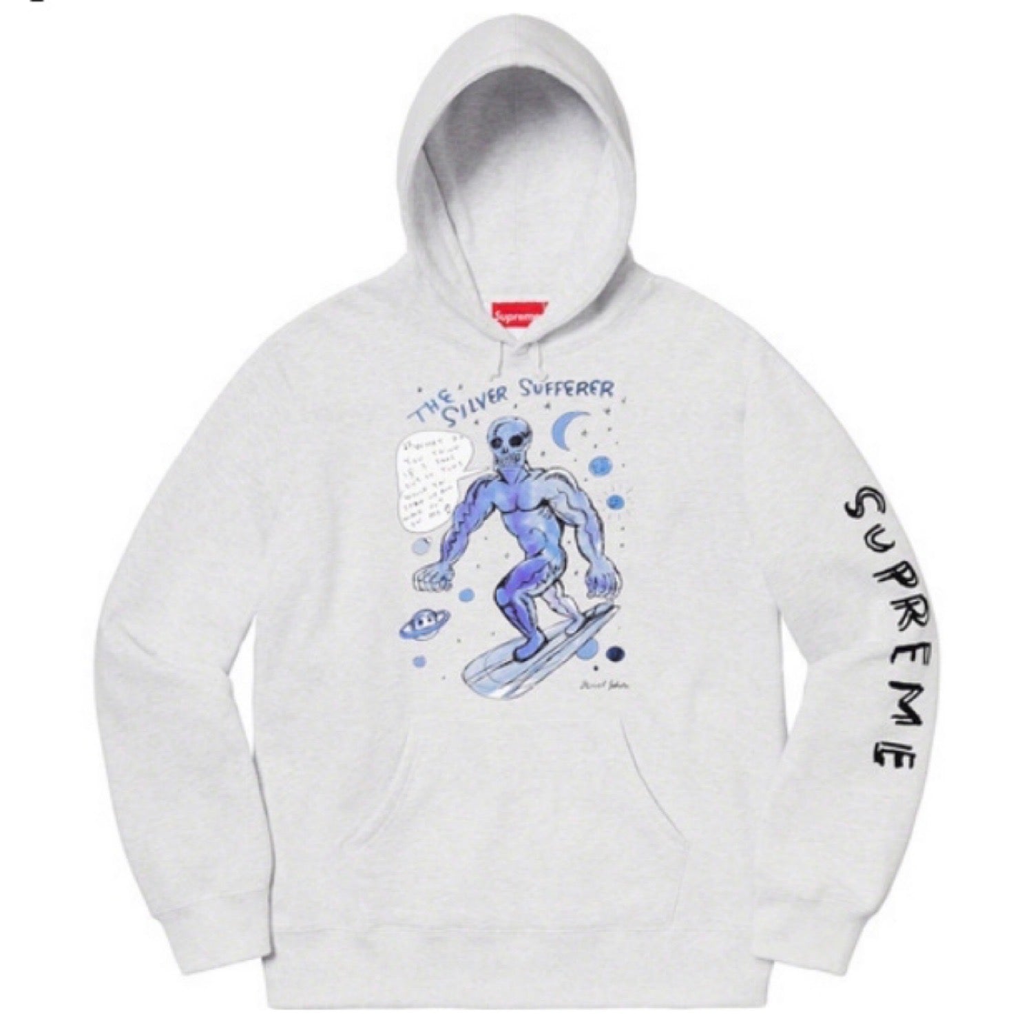 Supreme Daniel Johnston Silver Surfer Grey Hoodie