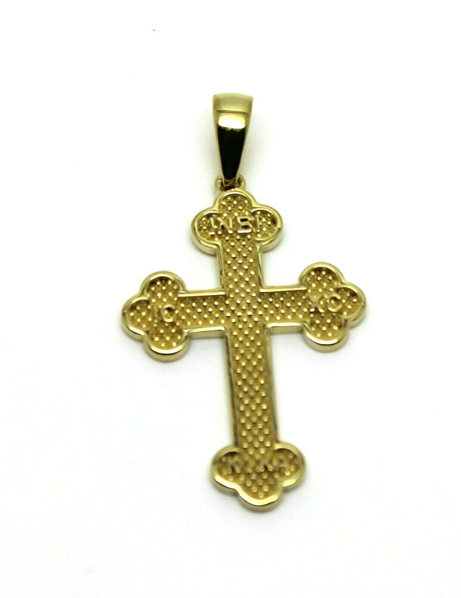 Genuine 18ct 18kt 750 Yellow, Rose or White Gold Byzantine Cross Penda –  Kaedesigns Jewellery