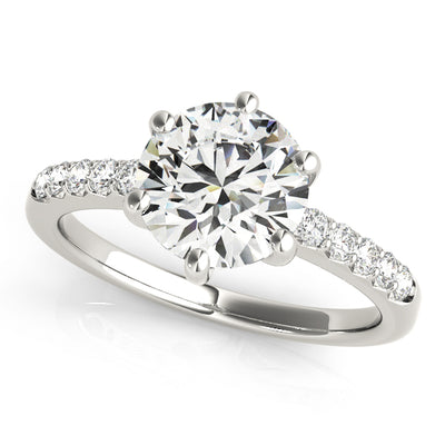 14K White Gold Halo Ring Setting #JS999W14