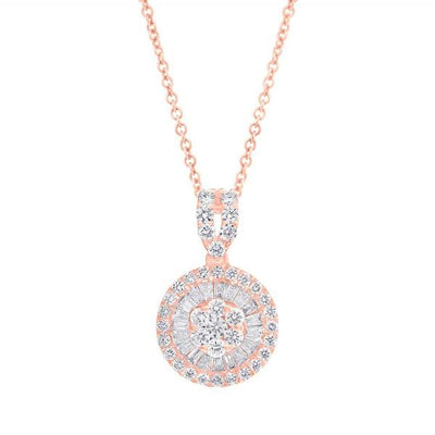 Skeie's Jewelers Princess Cut Diamond Lock Pendant