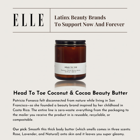 Tap Tap Organics featured in Elle Magazine as Latinx brande to support