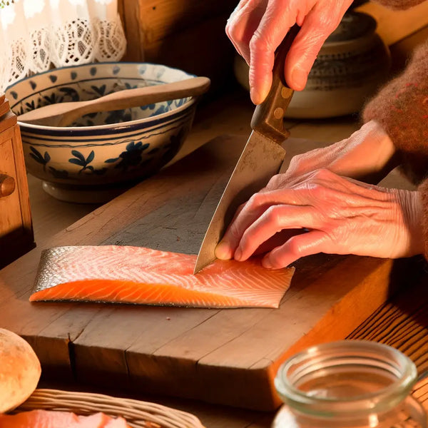 remove skin of salmon