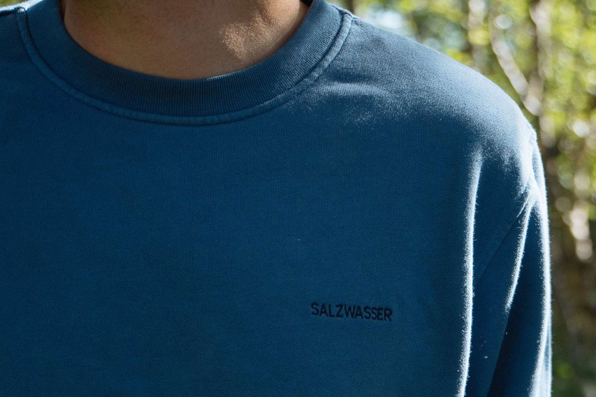 Unisex Sweater Indigoblau Bio-Baumwolle SALZWASSER