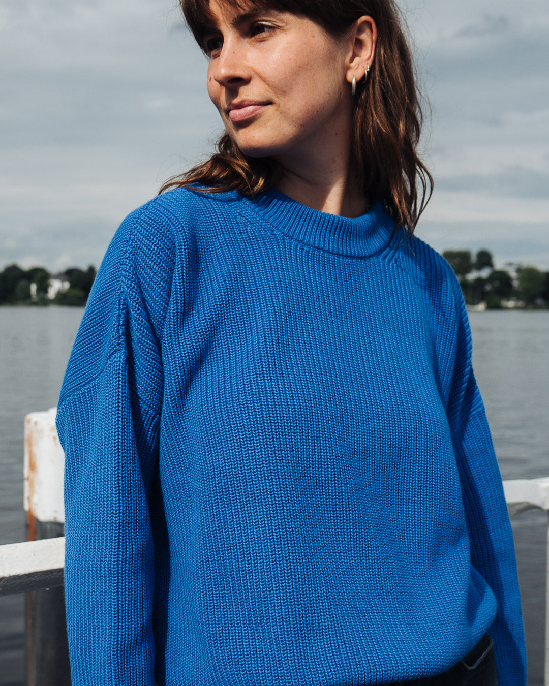 Loose Fit Strickpullover Damen von SALZWASSER in Königsblau