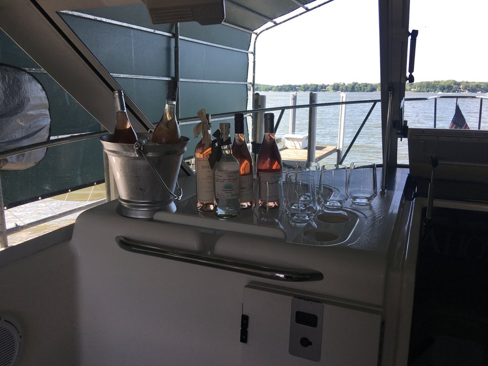 wine bar on the boat