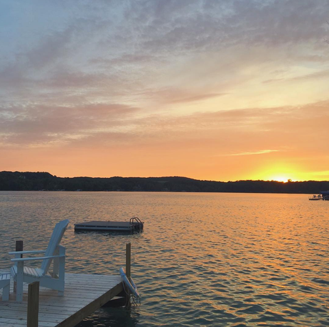 sunset over walloon lake