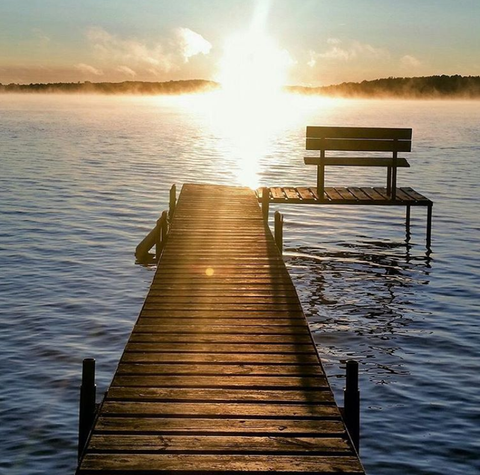 sunset on the docks