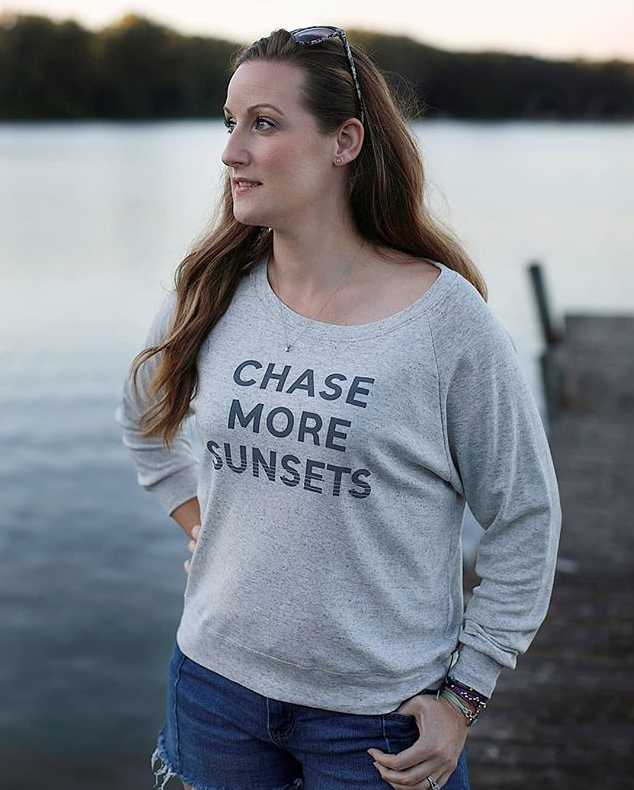 chase more sunsets reglan crewneck sweater