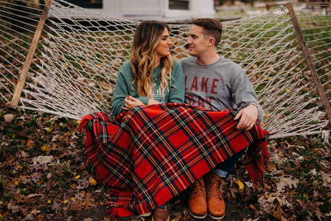 sitting in a hammock together