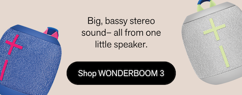 Big, bassy stereo sound– all from one little speaker.