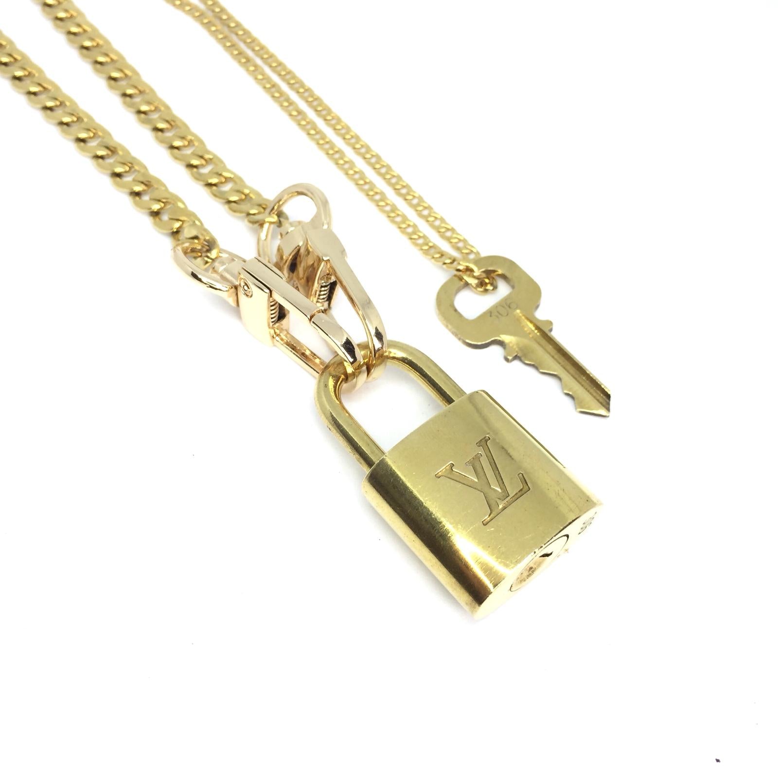 Louis Vuitton Padlock Necklace with double chains – Boutique SecondLife