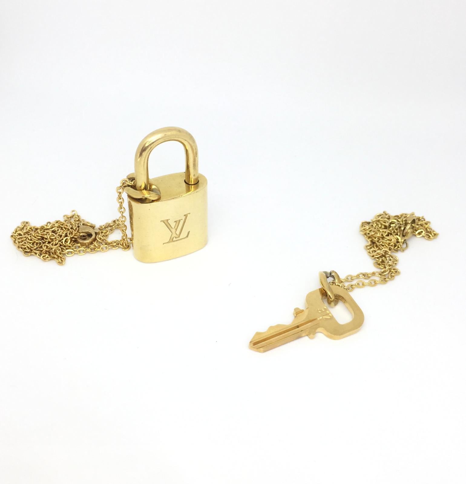 Louis Vuitton, Jewelry, Louis Vuitton Double Chain Lock And Key Necklace