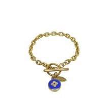 Load image into Gallery viewer, Authentic Louis Vuitton Blue Pendant  - Repurposed Bracelet