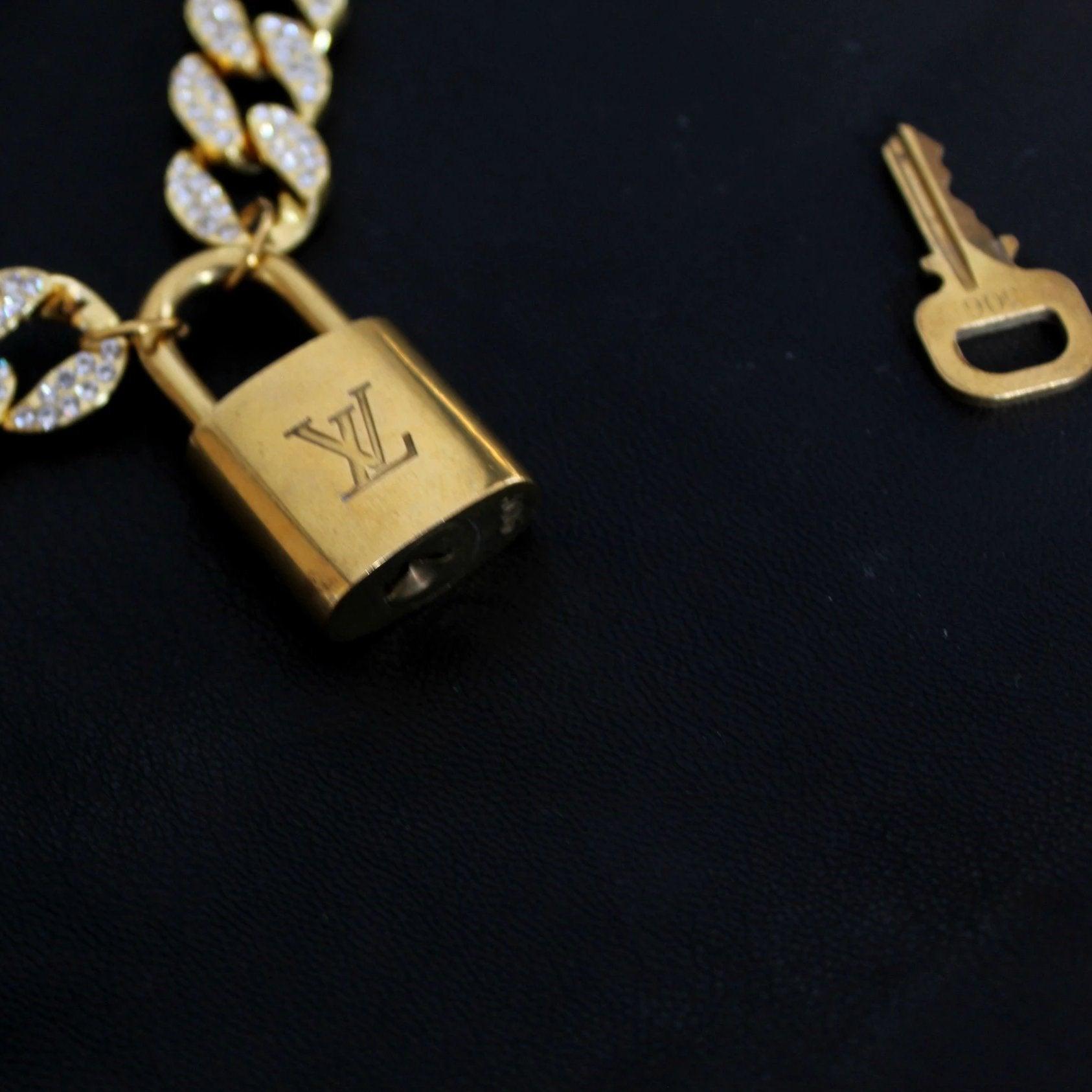 Louis Vuitton Padlock with Rhinestone Necklace For Him | eBay