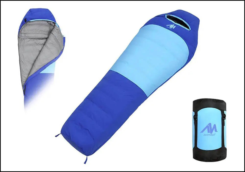 Blue sleeping bag