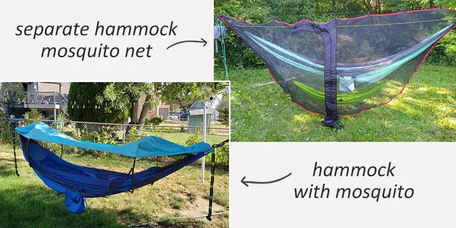Ayamaya but net camping hammock in the backyard