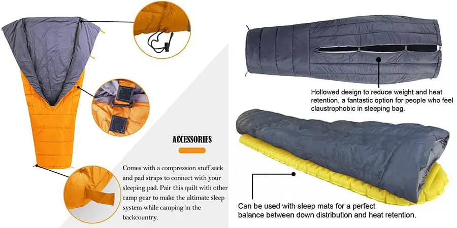 Info graphic for insulated hammock