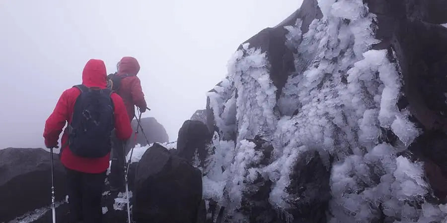 You can socialize while snowshoeing