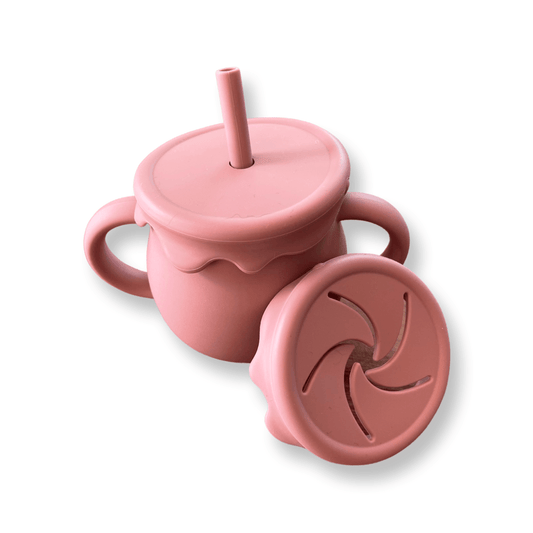 Yoho Baby & co.  Super Soft Silicone Sippy or Snack Cup - Dusty