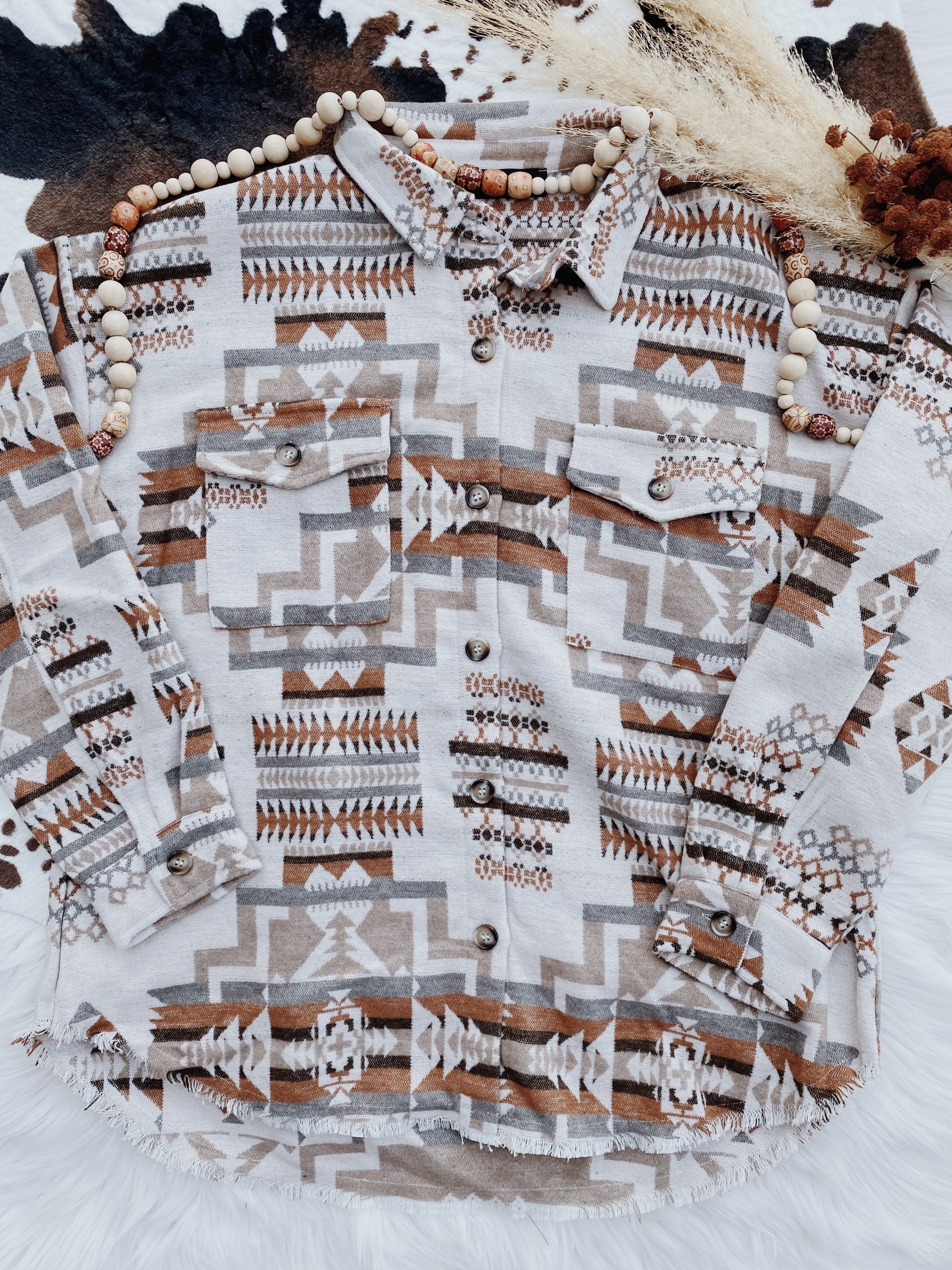Boho Aztec Shacket