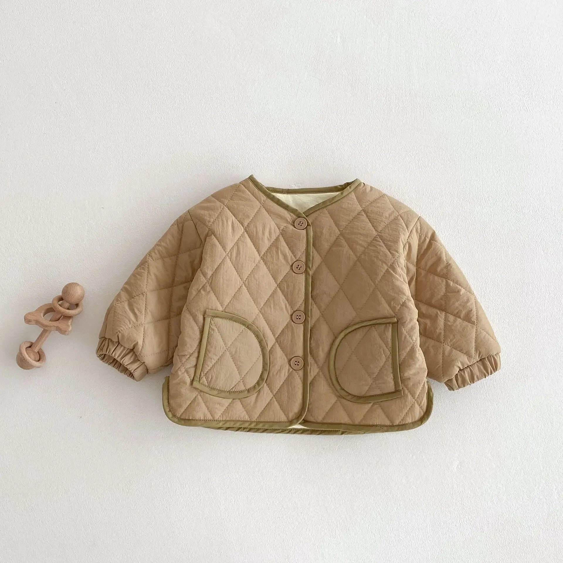 Winter Plush Kids' Cotton-Padded O-Neck Jacket