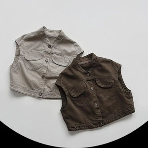 Sleeveless Cargo Vest - Komfy Kloset