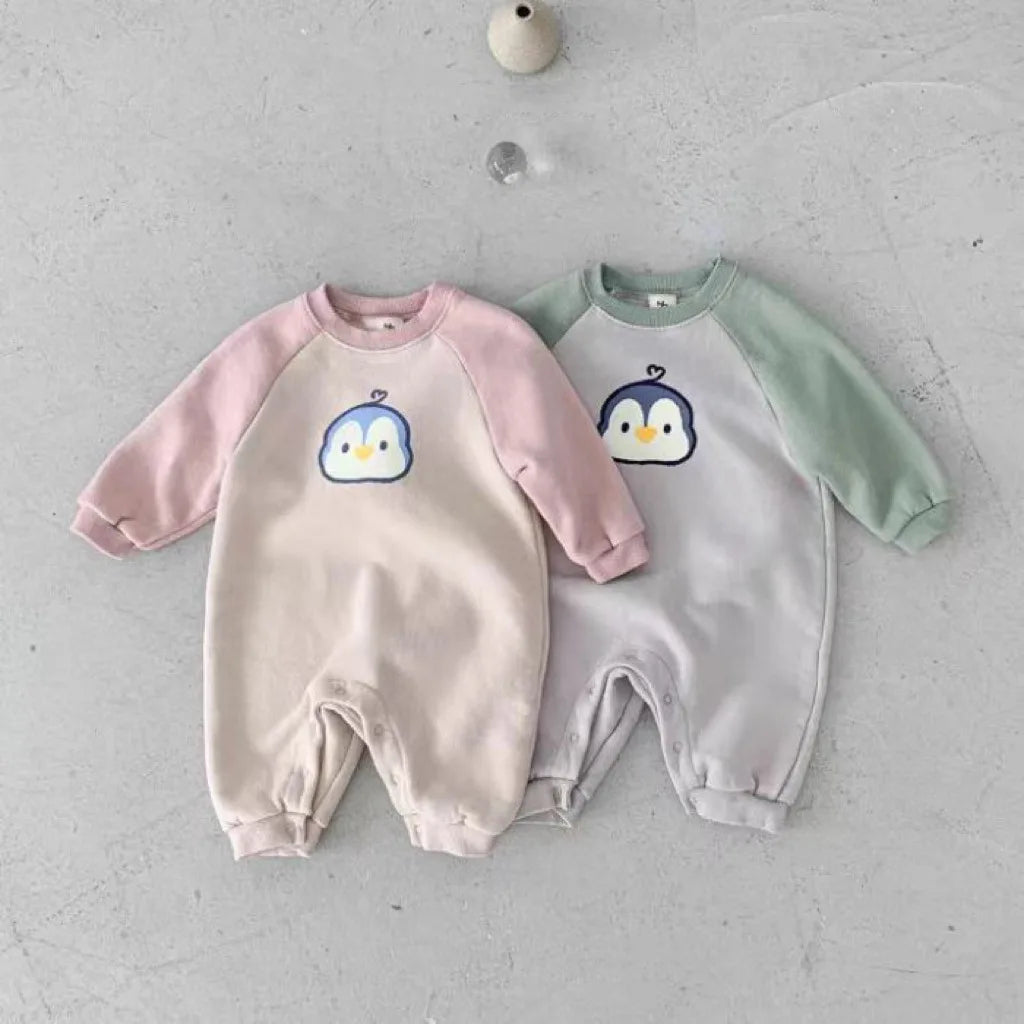 Little Penguin Long Sleeve Romper