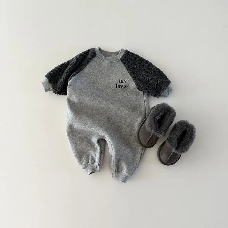 'My Lover' Infant Long-Sleeved Warm Romper