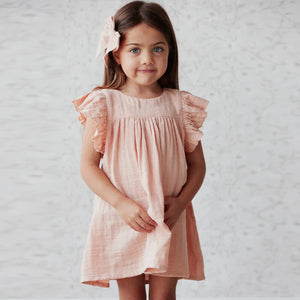 Girls Ruffled Sleeved Dress - Komfy Kloset