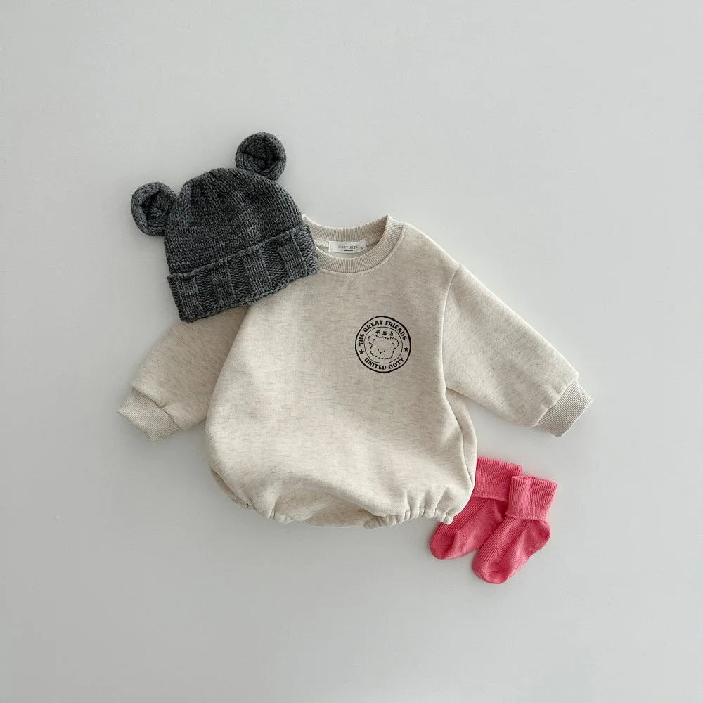 Little Bear Print Infant Onesie