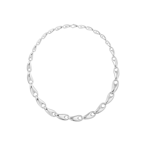 Georg Jensen Reflect Necklace in silver with graduated links