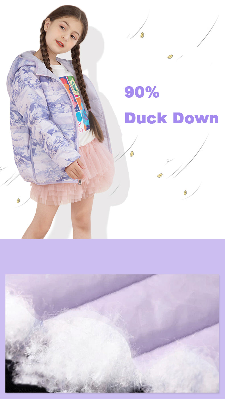 Kids Phibee 2 in 1 Waterproof Winter Down Jacket Puff Winter Parka