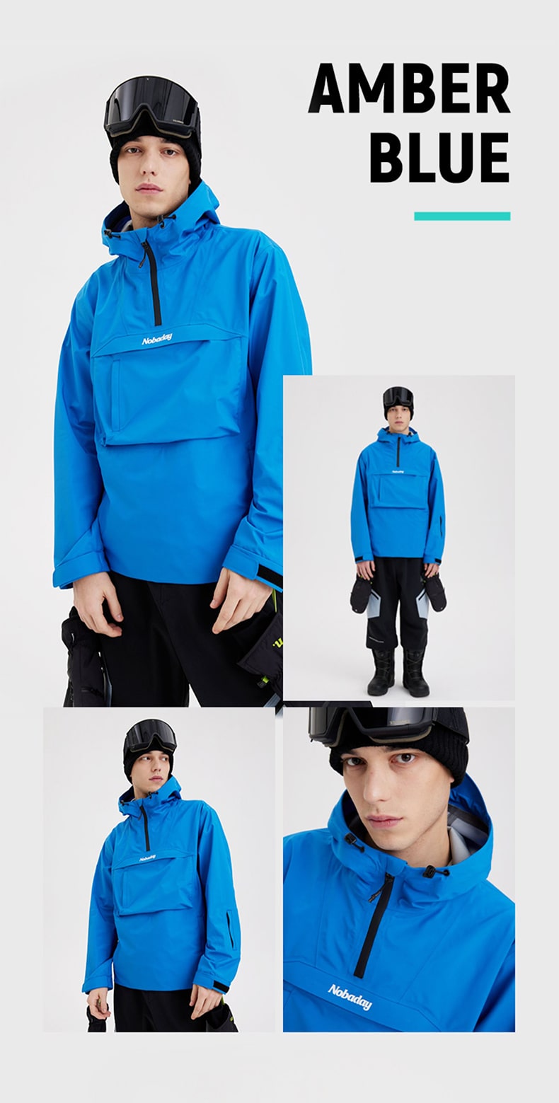 Nobaday Dawn Large Pocket Windbreaker Anorak Snowboard Jacket