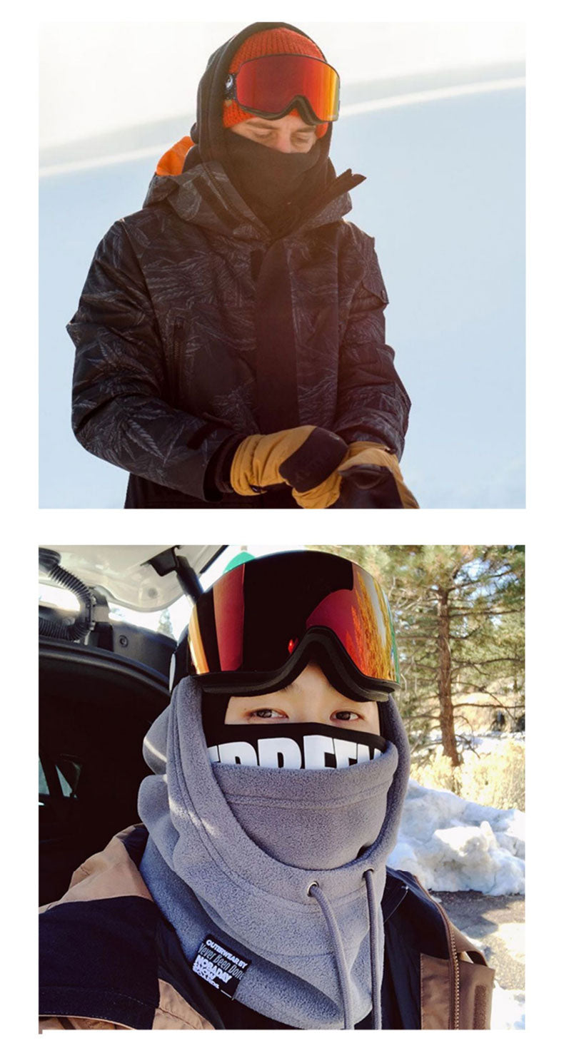 Nobaday Unisex Lycra DryTech Neck Warmer Hooded Ski Snowboard Facemask
