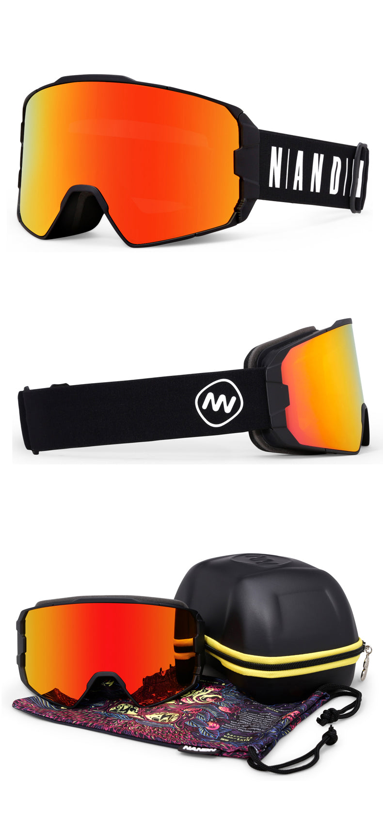 Nandn Unisex Optics Winter Mountain Fashion Snowboard Frameless Ski Goggles