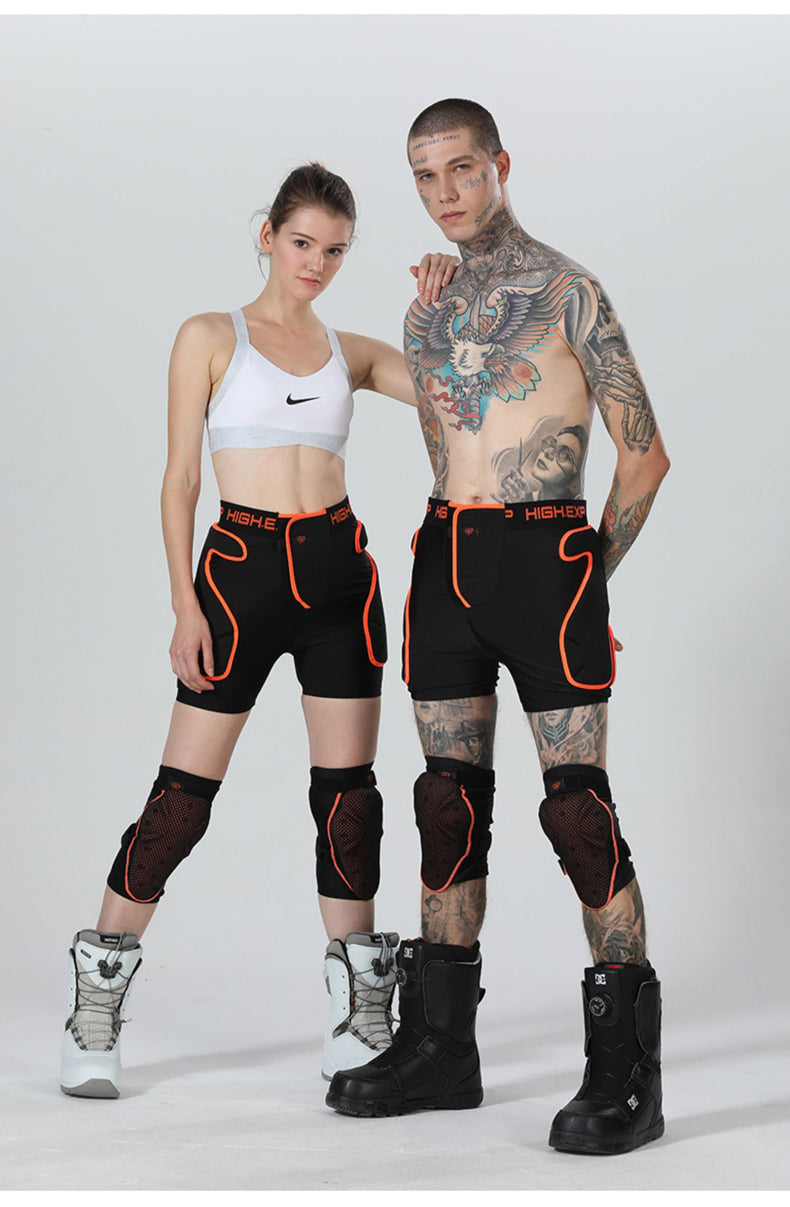 High Experience Unisex Total Impact Protective Shorts / Knee Pads